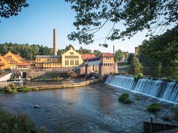 Wasserkraftwerk Mittweida, Außenansicht Flussseite Wasserkraftwerk Mittweida, Außenansicht Flussseite